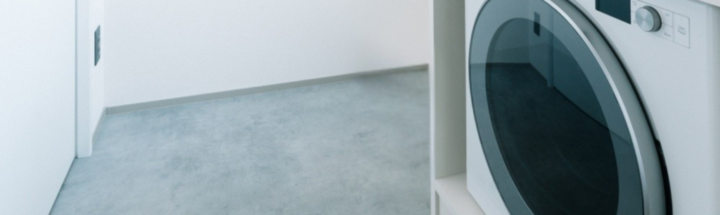 ガス乾燥機、乾太くんが設置されているランドリールーム。